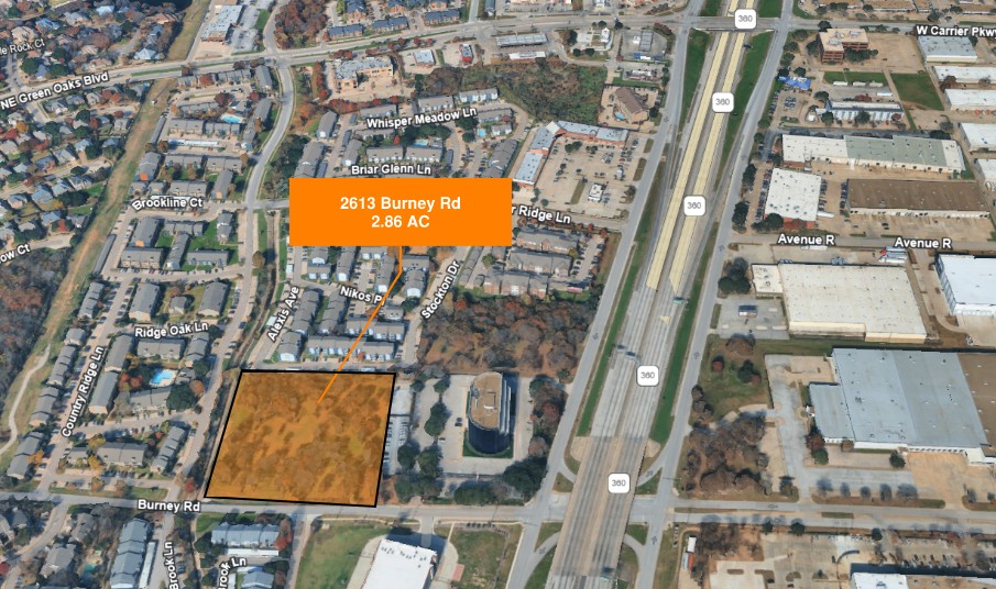 2.86 AC Infill Development Site – 2613 Burney Road, Grand Prairie/Arlington